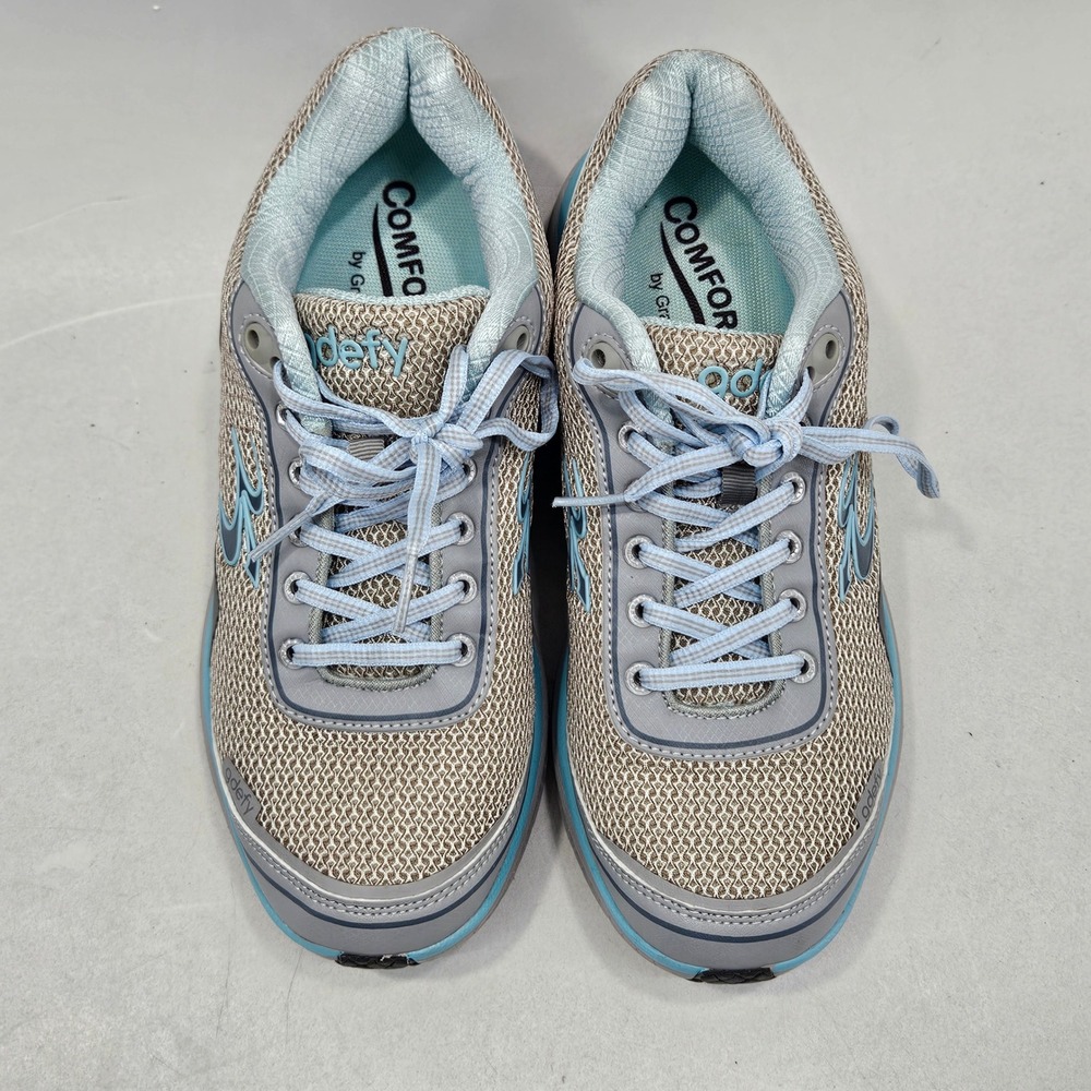 Gravity Defyer G-Defy Ion Women 9 Grey Blue TB9024FGU-M VersoShock Walking Shoes - Picture 9 of 14